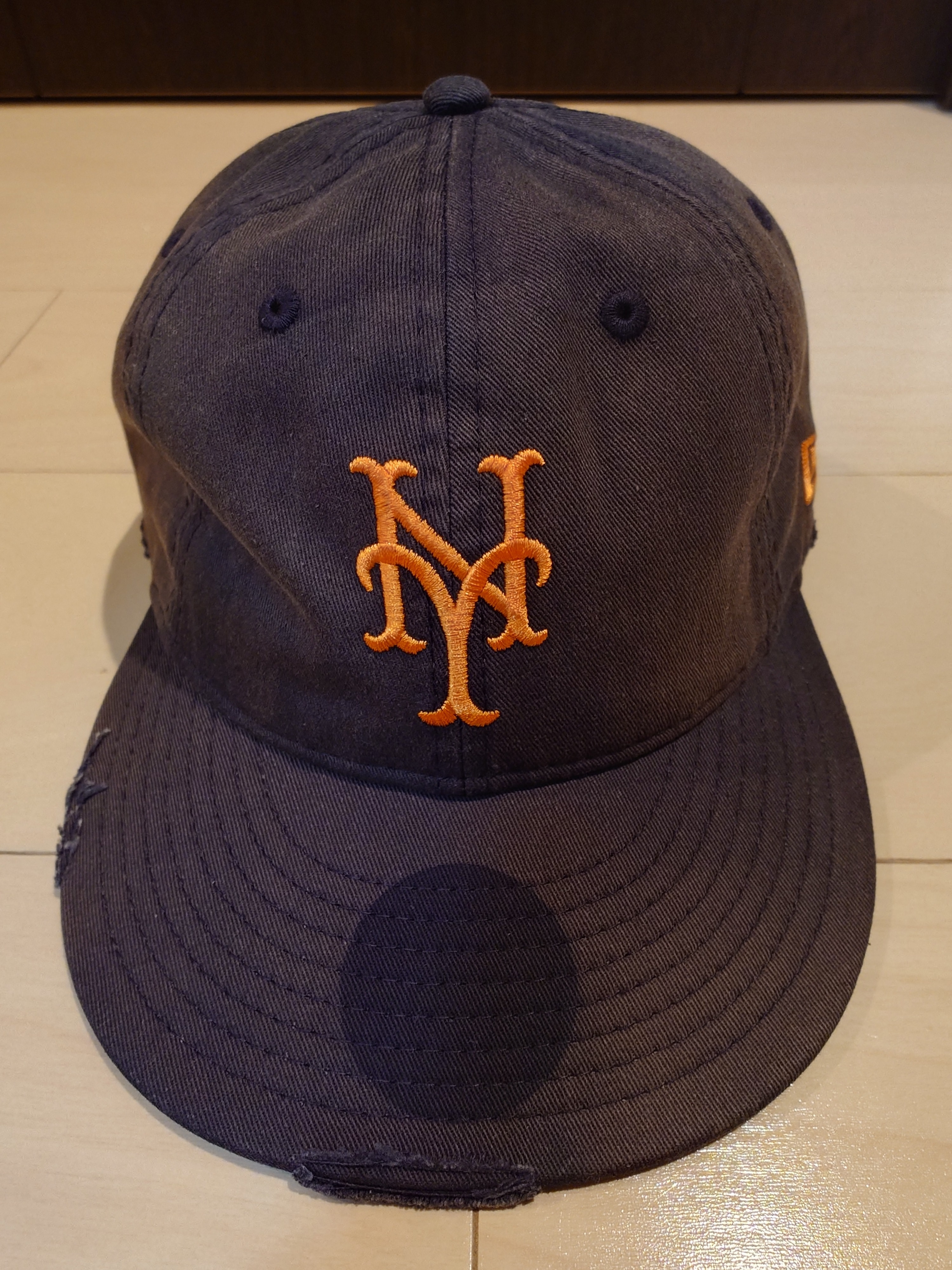 NEW ERA Powered by GORO NAKATSUGAWA (MIN-NANO) 9Thirty New York Mets Damage / Packable Visor / Monterey Wash "Black"