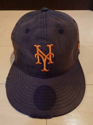 NEW ERA Powered by GORO NAKATSUGAWA (MIN-NANO) 9Thirty New York Mets Damage / Packable Visor / Monterey Wash "Black"