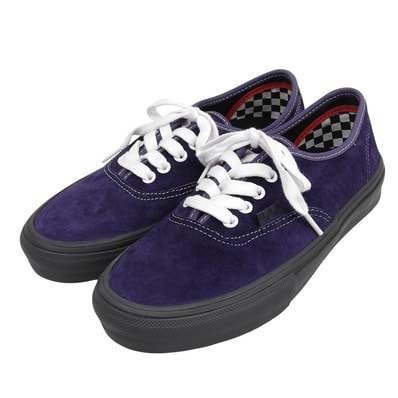 バンズ 新品同様 AUTHENTIC スケート スエード スニーカー シューズ メンズ パープル 24.5cm 6.5(US)