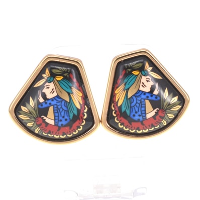 エルメス HERMES エマイユ イヤリング レディース S#140437