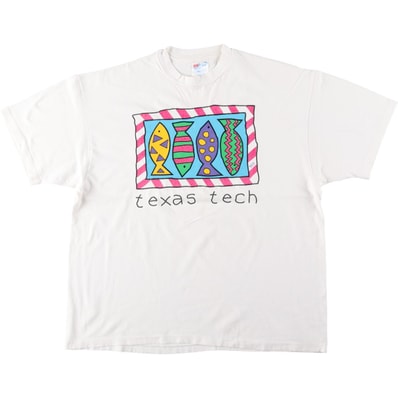 古着 90年代 ヘインズ Hanes BEEFY-T 魚柄 アートTシャツ USA製 メンズXL相当 ヴィンテージ/eaa654510