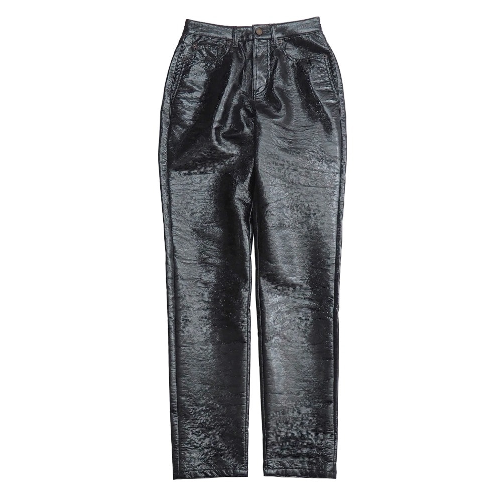■美品■SAINT LAURENT PARIS サンローランパリ スキニーパンツ サイズ24 パテント パンツ イタリア製 ブランド古着【中古】20260420/RA9095