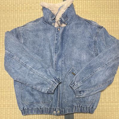 Supreme Faux Shearling Lined Bomber Jacket "Denim"