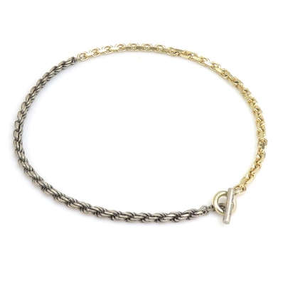 ボッテガヴェネタ BOTTEGAVENETA ネックレス シルバー925/メタル ゴールド/シルバー ユニセックス【中古】 h32079k