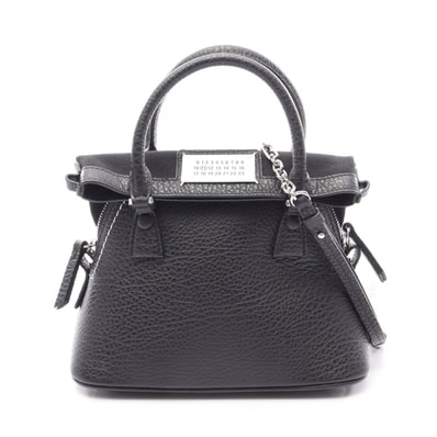 メゾン マルジェラ Maison Margiela 5AC マイクロ 2WAY ハンドバッグ バッグ レザー レディース ブラック系 S56WG0081P4455T8013 【中古】