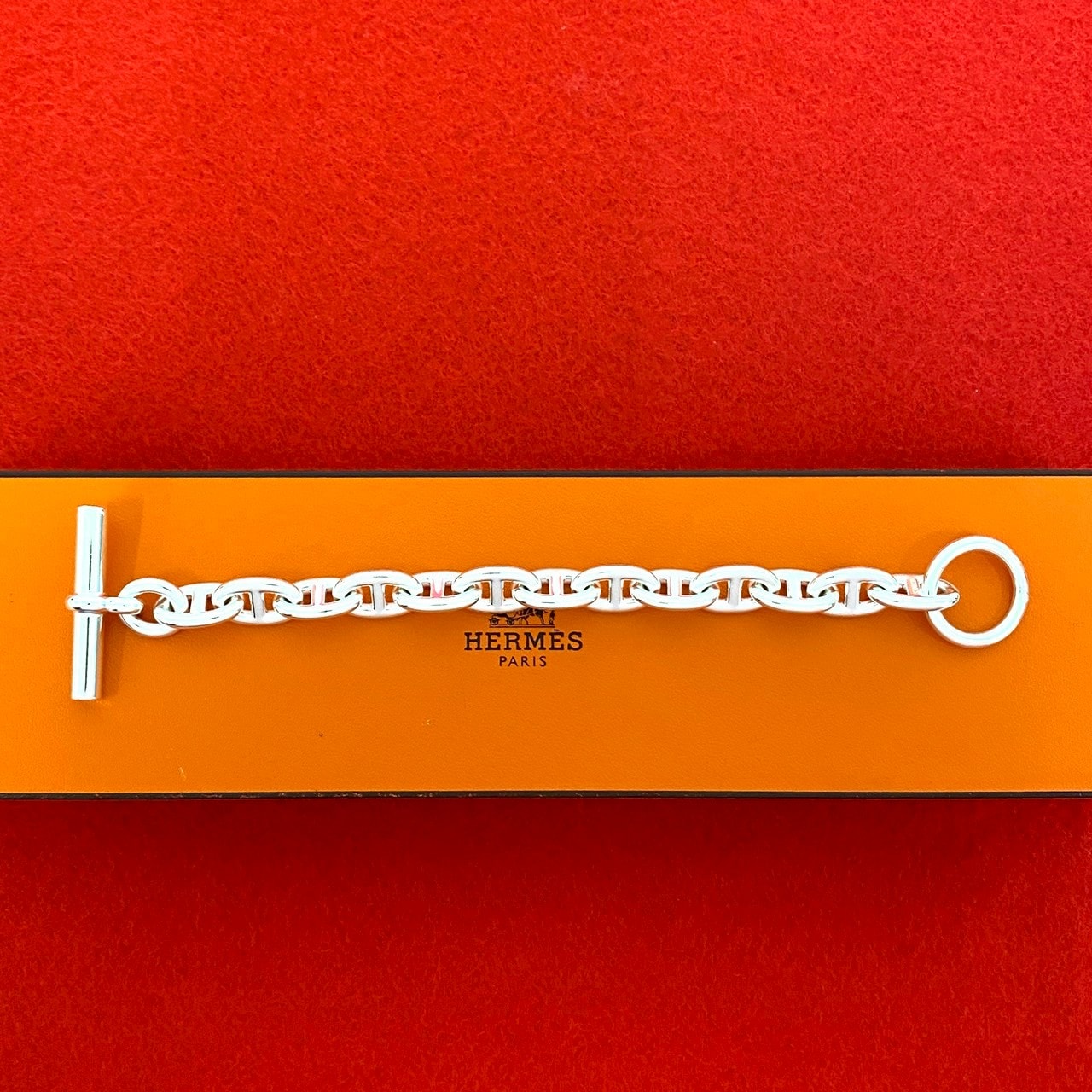 HERMES エルメス シェーヌダンクル MM 13コマ シルバー925 ブレスレット シルバー
 me2-9