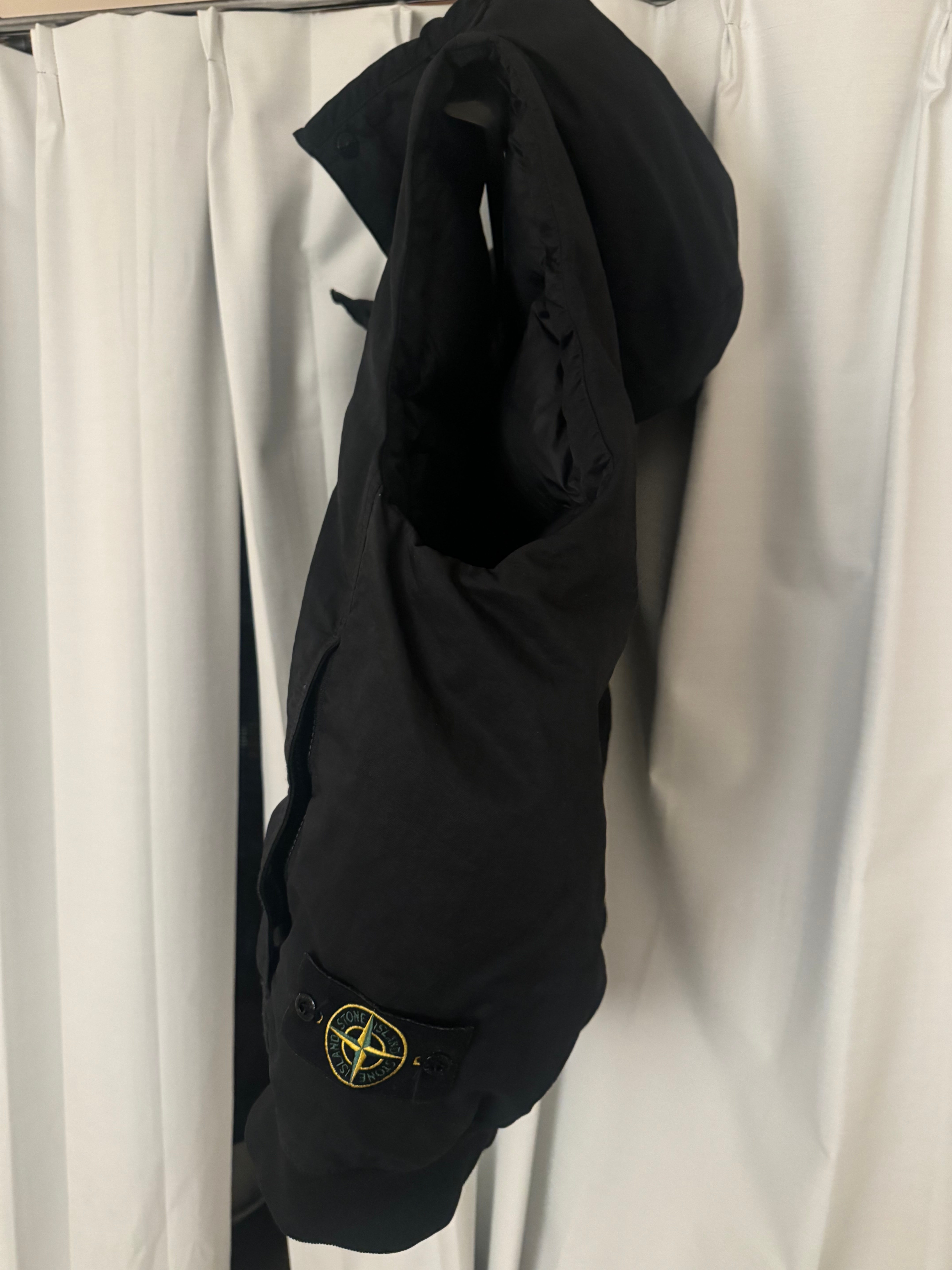 Stone Island G1021 Opaque Nylon Twill Down Hooded Vest - 23FW "Black"