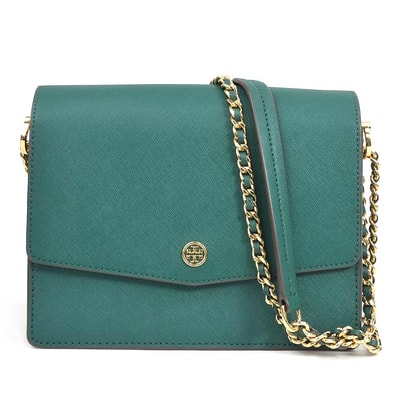 トリーバーチ Tory Burch ショルダーバッグ レザー グリーン レディース【中古】 56436a