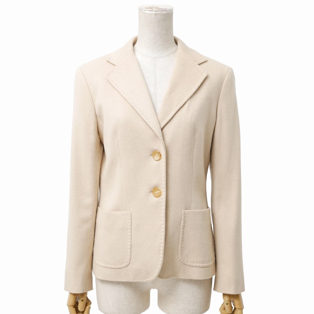 MAX MARA マックスマーラ テーラードジャケット サイズ38 総キャメル ジャケット ブレザー 白タグ イタリア製 ブランド古着【中古】20260417/RA9053