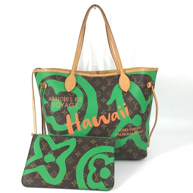 ルイヴィトン LOUIS VUITTON ネヴァーフルMM M44198 モノグラム ハワイ限定 カバン トートバッグ 肩掛け ポーチ付き ショルダーバッグ モノグラムキャンバス ブラウン