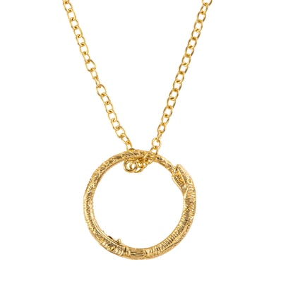 GUCCI グッチ ウロボロス ネックレス K18YG ゴールド【中古】