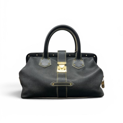 LOUIS VUITTON 希少 美品 ルイヴィトン アンジェニューPM ノワール スハリ ハンドバッグ M91805 レザー TH0054 ブラック ドクターズバッグ ヴィンテージ LV ABランク 中古 鑑定済 ヴィトンバッグ