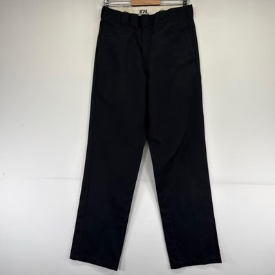 古着 ディッキーズ Dickies パンツ 874 ワークパンツ チノパン テーパード ブラック系 メンズ