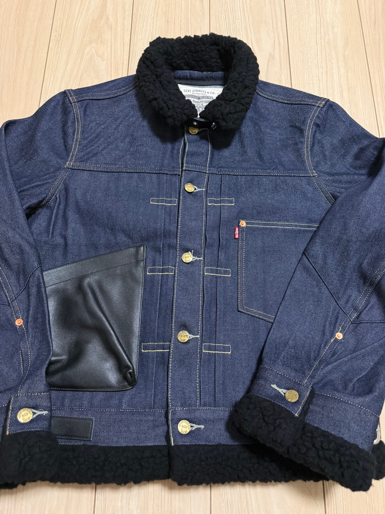 sacai x Levi's Men's Sherpa Jacket "Indigo"