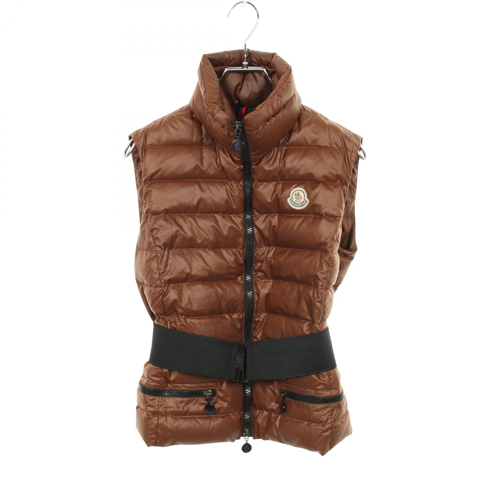 モンクレール MONCLER GAELLE ダウンベスト 衣料品 アウター ポリエステル レディース ブラウン系 45533 【中古】