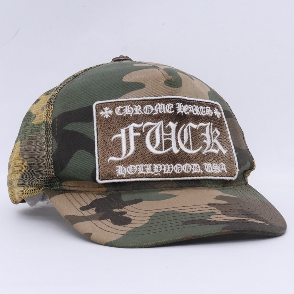 Chrome Hearts Tracker Cap Fuck Camouflage "Green/Brown"