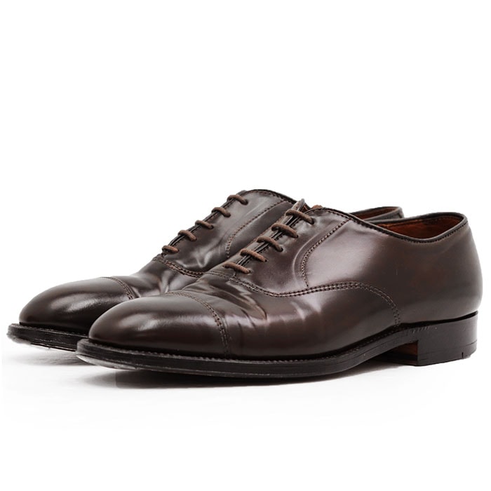 ALDEN オールデン レザーシューズ サイズ 6.5 メンズ オックスフォード 内羽根式 ストレートチップ レースアップ 革靴 ダークブラウン 茶色 米国製