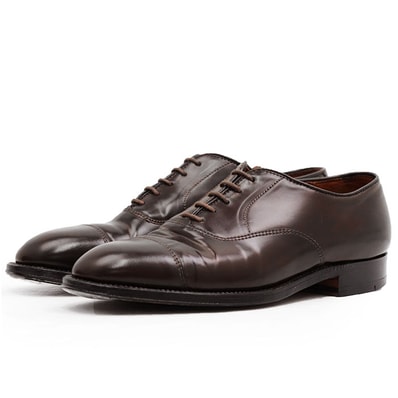 ALDEN オールデン レザーシューズ サイズ 6.5 メンズ オックスフォード 内羽根式 ストレートチップ レースアップ 革靴 ダークブラウン 茶色 米国製