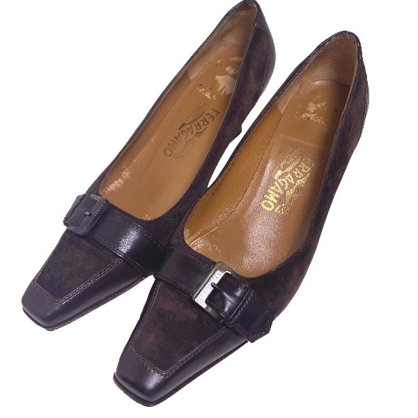 サルヴァトーレフェラガモ Salvatore Ferragamo ショートブーツ ローヒールパンプス パンプス