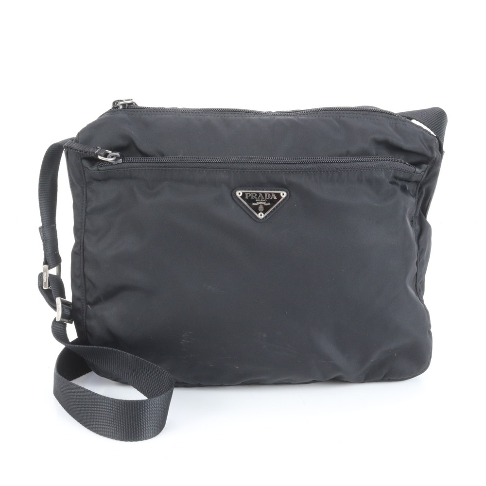 ■美品 プラダ テスート ナイロントライアングルロゴショルダーバッグ