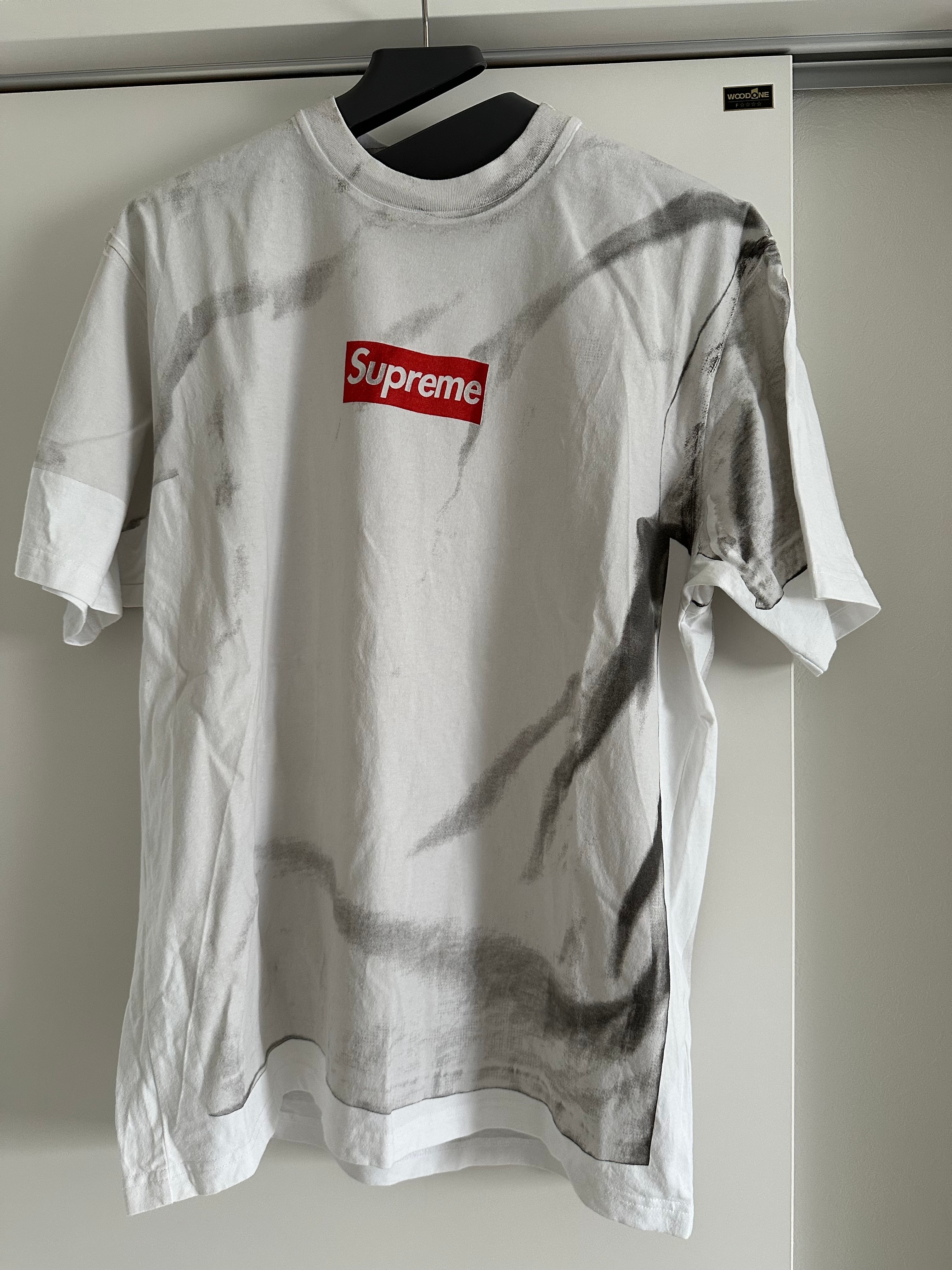 Supreme x MM6 Maison Margiela Box Logo Tee "White"