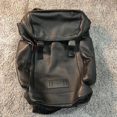 COACH Leather Backpack "Black"