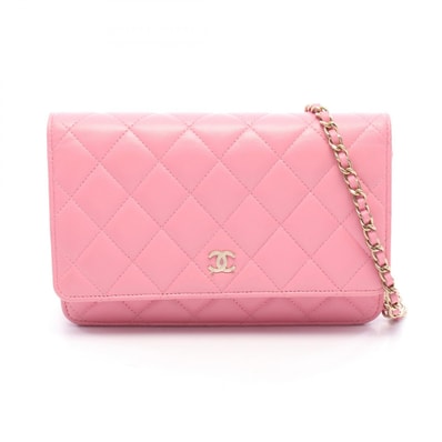 シャネル CHANEL マトラッセ ショルダーバッグ バッグ ラムスキン(羊革) レディース ピンク系 AP0250 【中古】