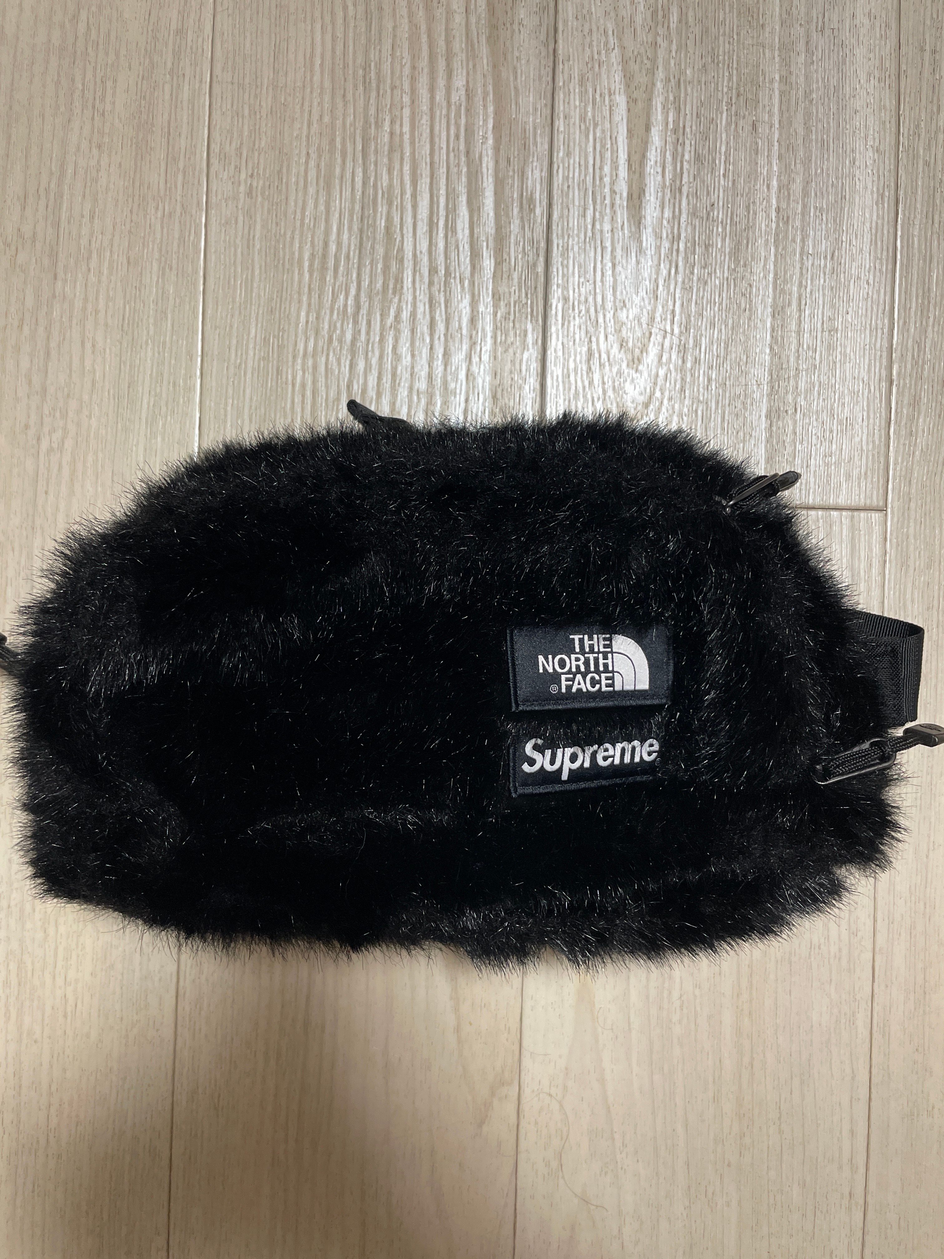 Supreme x The North Face Faux Fur Waist Bag "Black" NM82093I / NF0A5G87