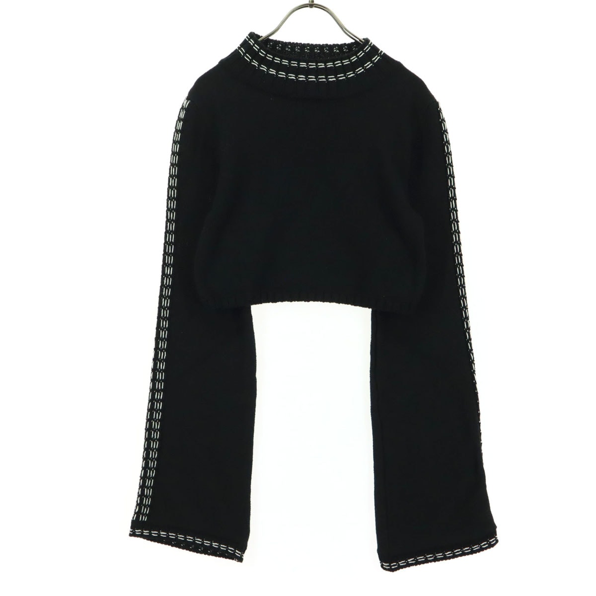 美品 ZARA ザラ 長袖 ショート丈 セーター M ブラック