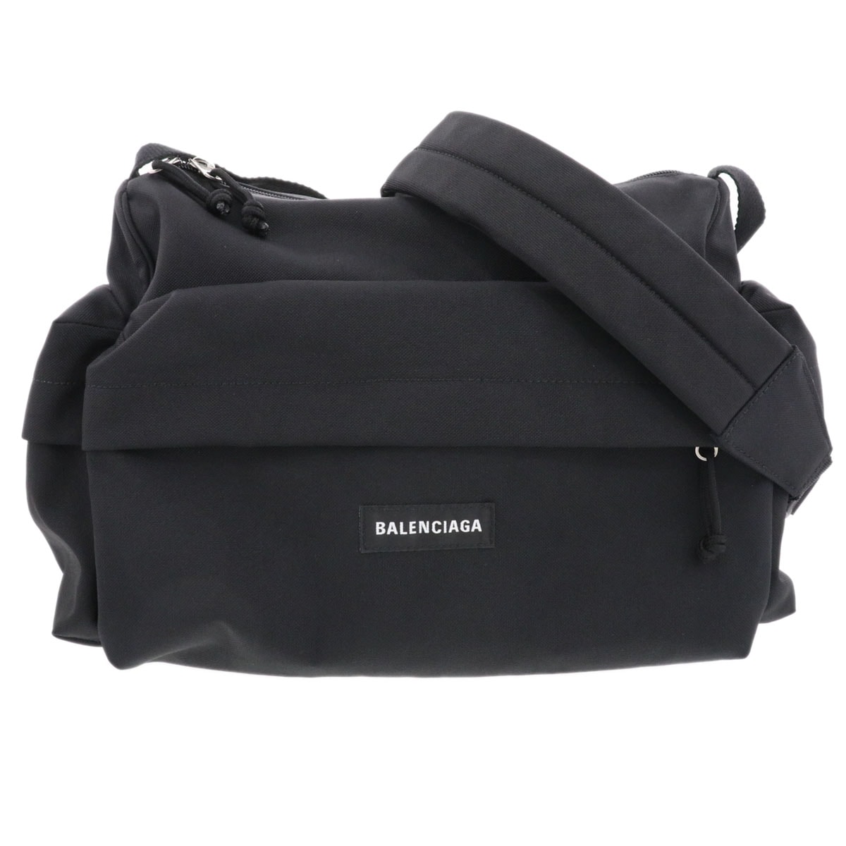 【値下げ】  BALENCIAGA バレンシアガ エクスプローラー ウィークエンドS ショルダーバッグ 845595 PVC ブラック  メンズ【中古】