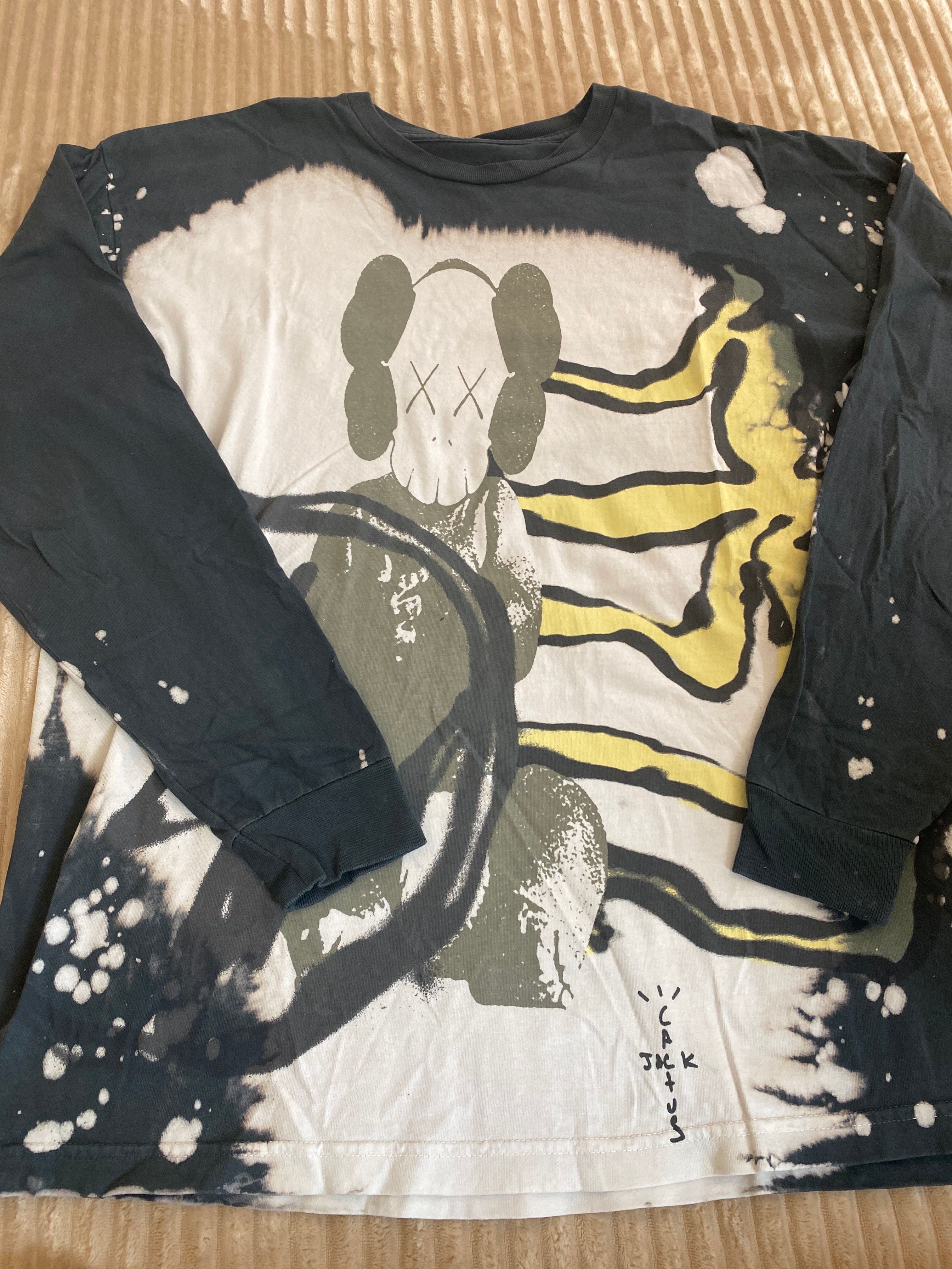 Travis Scott Cactus Jack x KAWS For Fragment L S Tee "Gray"