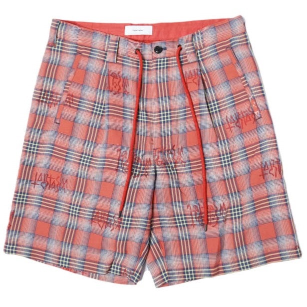 FACETASM ファセッタズム 24SS 日本製 ORIGINAL TRANSPARENT CHECK SHORTS オリジナル トランスペアレント チェックショーツ SRO-PT-M04 4 RED CHECK ショートパンツ 定価49,500円 ボトムス