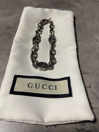 GUCCI Silver Bracelet With Interlocking G