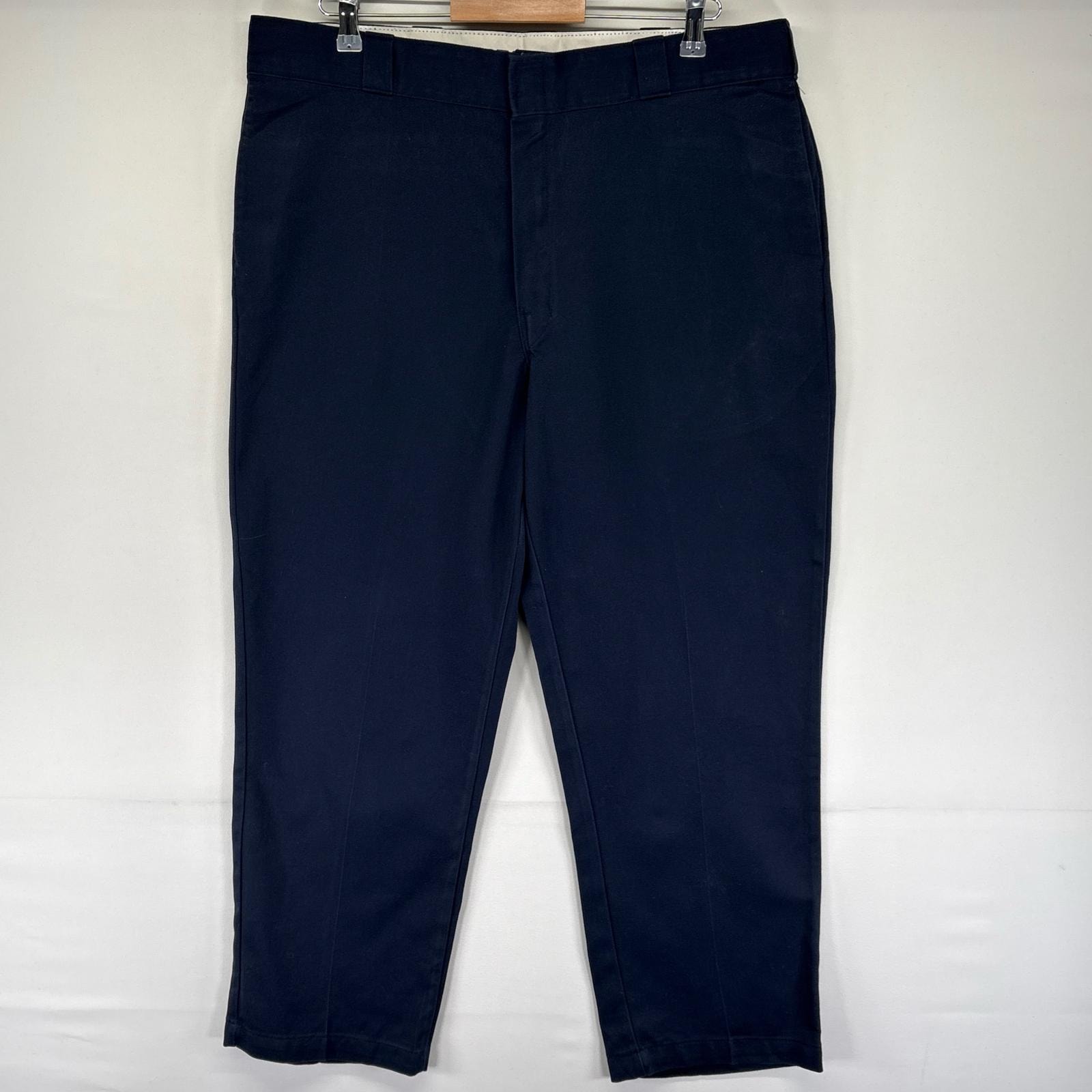 古着 ディッキーズ Dickies パンツ ワークパンツ 874 ジッパーフライ ストレート 大きいサイズ W40 L30  ネイビー系 メンズ