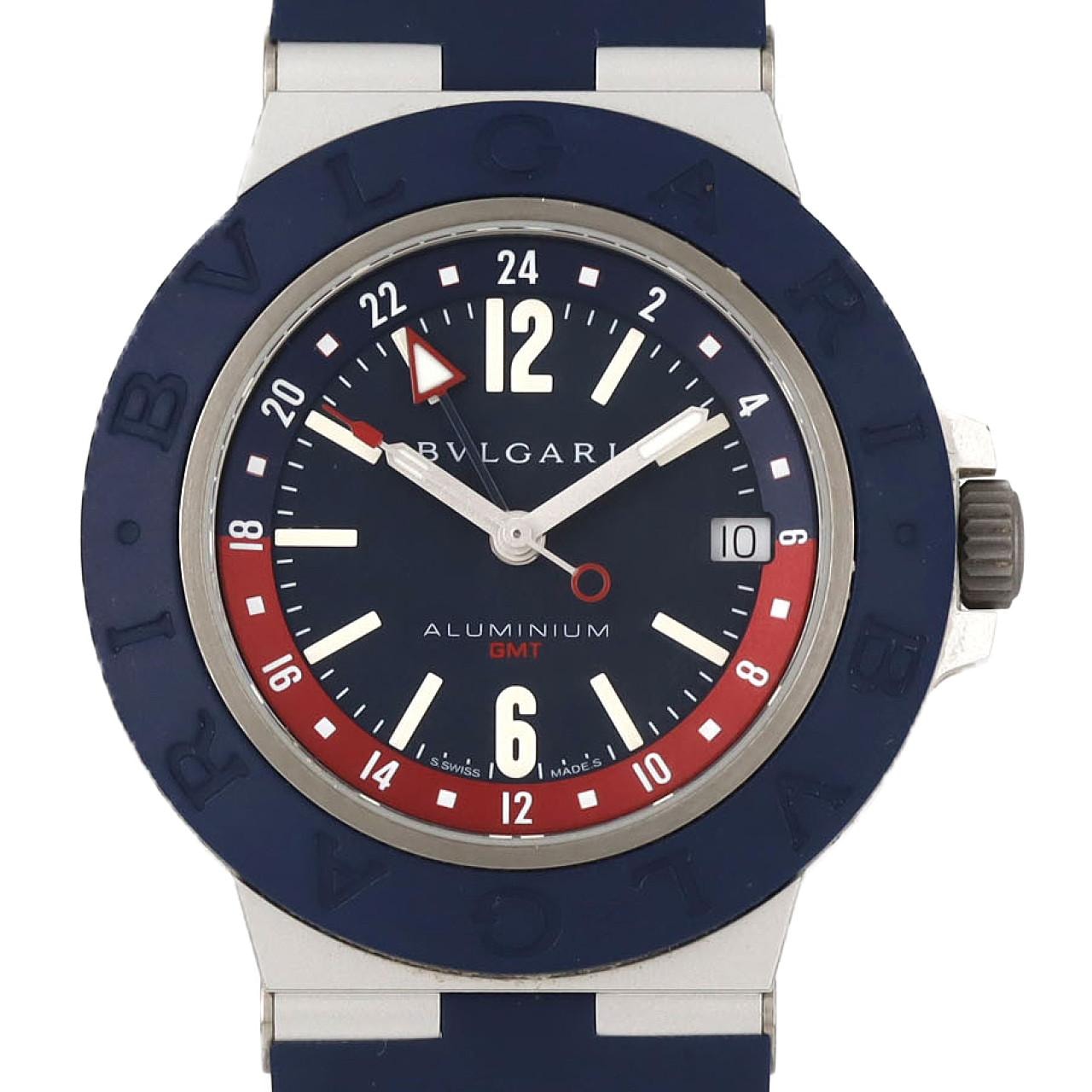 【ノーメンテナンス還元価格】ブルガリ ブルガリアルミニウムGMT BB40ATGMT/103554 アルミニウム 自動巻