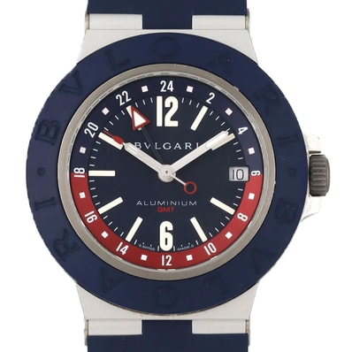 【ノーメンテナンス還元価格】ブルガリ ブルガリアルミニウムGMT BB40ATGMT/103554 アルミニウム 自動巻
