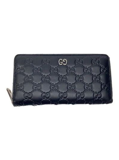 GUCCI Signature Leather Zip Around Wallet "Black"