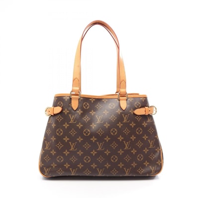 ルイ・ヴィトン LOUIS VUITTON バティニョール オリゾンタル モノグラム ショルダーバッグ バッグ PVCコーティングキャンバス レザー モノグラム レディース ブラウン系 M51154 【中古】