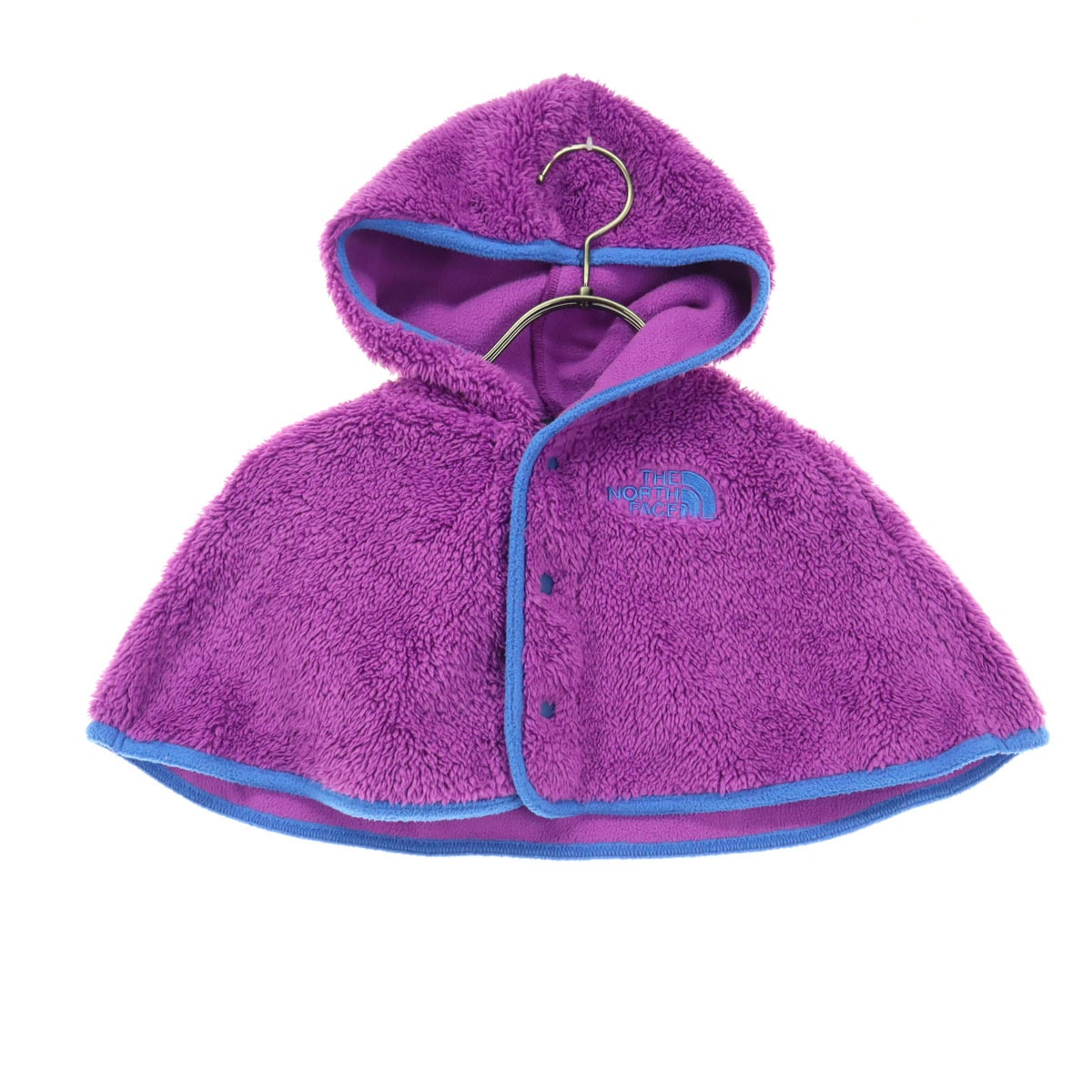 美品 THE NORTH FACE ザノースフェイス ワンポイントロゴ ポンチョ 90 パープル NAJ71213