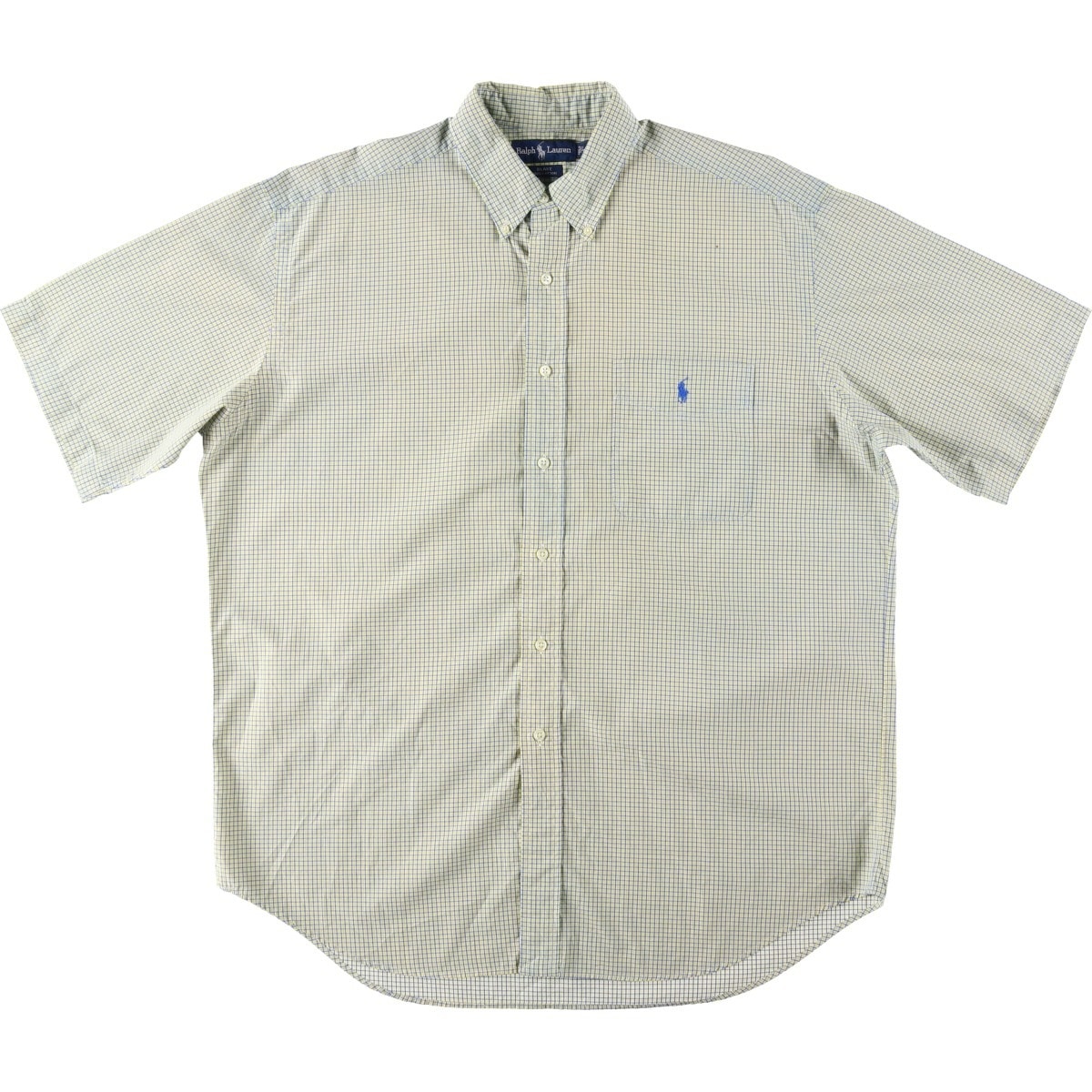 古着 ラルフローレン Ralph Lauren BLAKE 半袖 ボタンダウン チェックシャツ メンズL相当/eaa655309