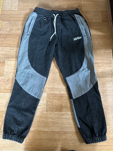 SAPEur DENIM TRACK PANTS "Black"
