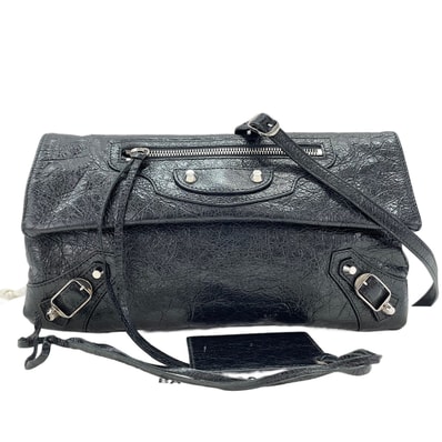 バレンシアガ BALENCIAGA レザー クラシックエンベロープ 2WAY ショルダーバッグ【中古】