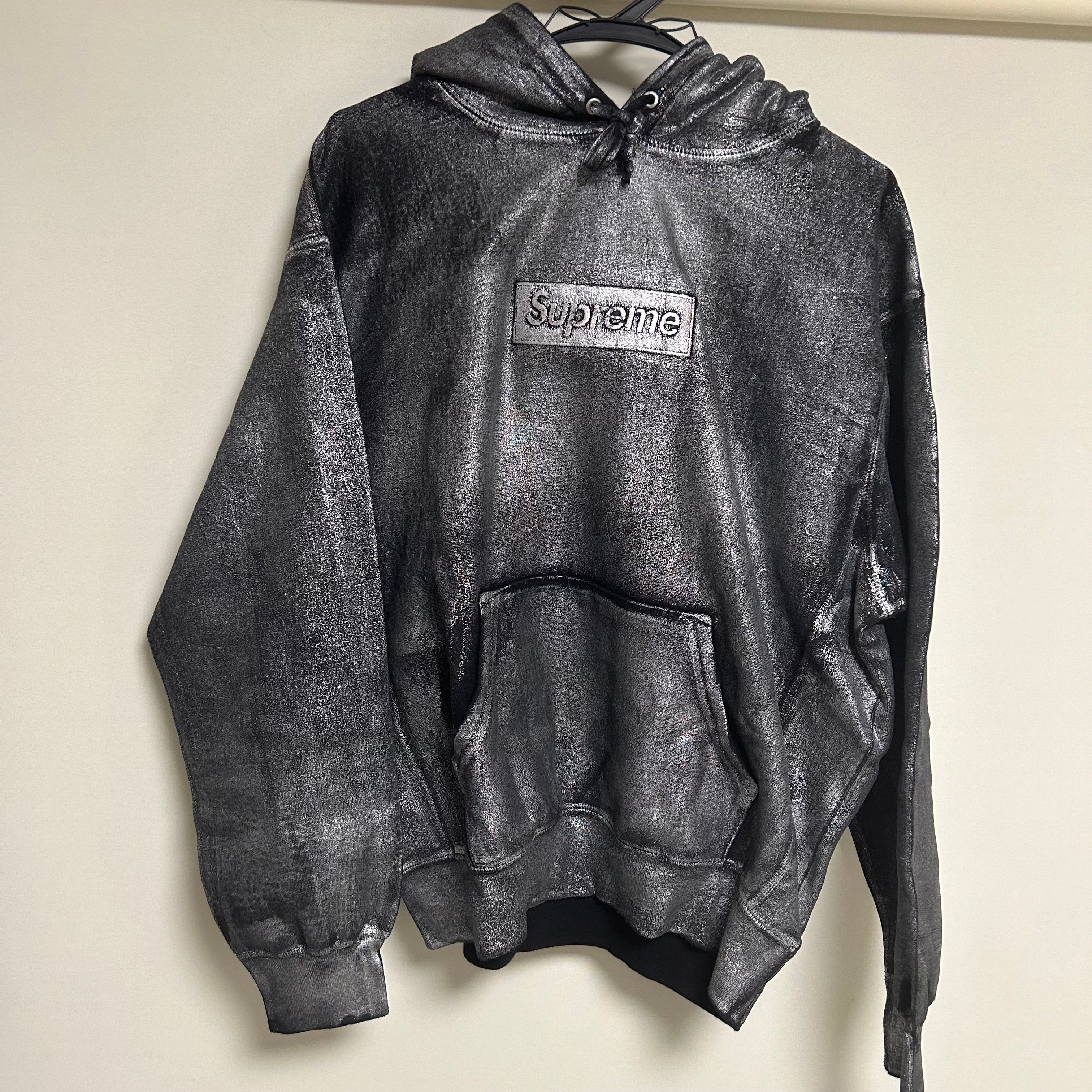 Supreme x MM6 Maison Margiela Foil Box Logo Hooded Sweatshirt "Black"