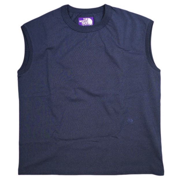 新品 THE NORTH FACE PURPLE LABEL ザ・ノースフェイス パープルレーベル 25SS Cotton Jersey Sleeveless Tee コットンジャージーノースリーブTシャツ N25SH042 WS NAVY nanamica