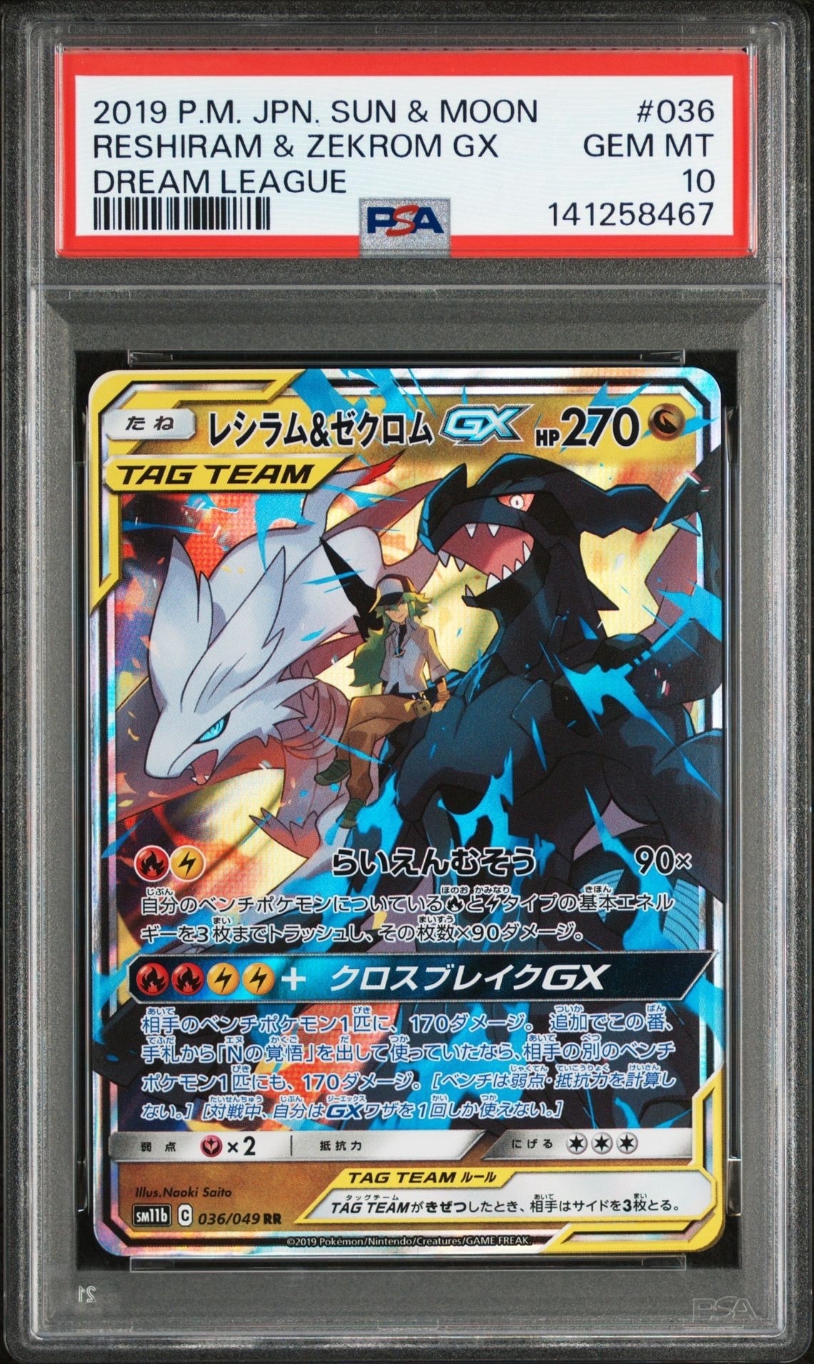 レシラム&ゼクロムGX (N) RR[SM11b 036/049](強化拡張パック「ドリームリーグ」)