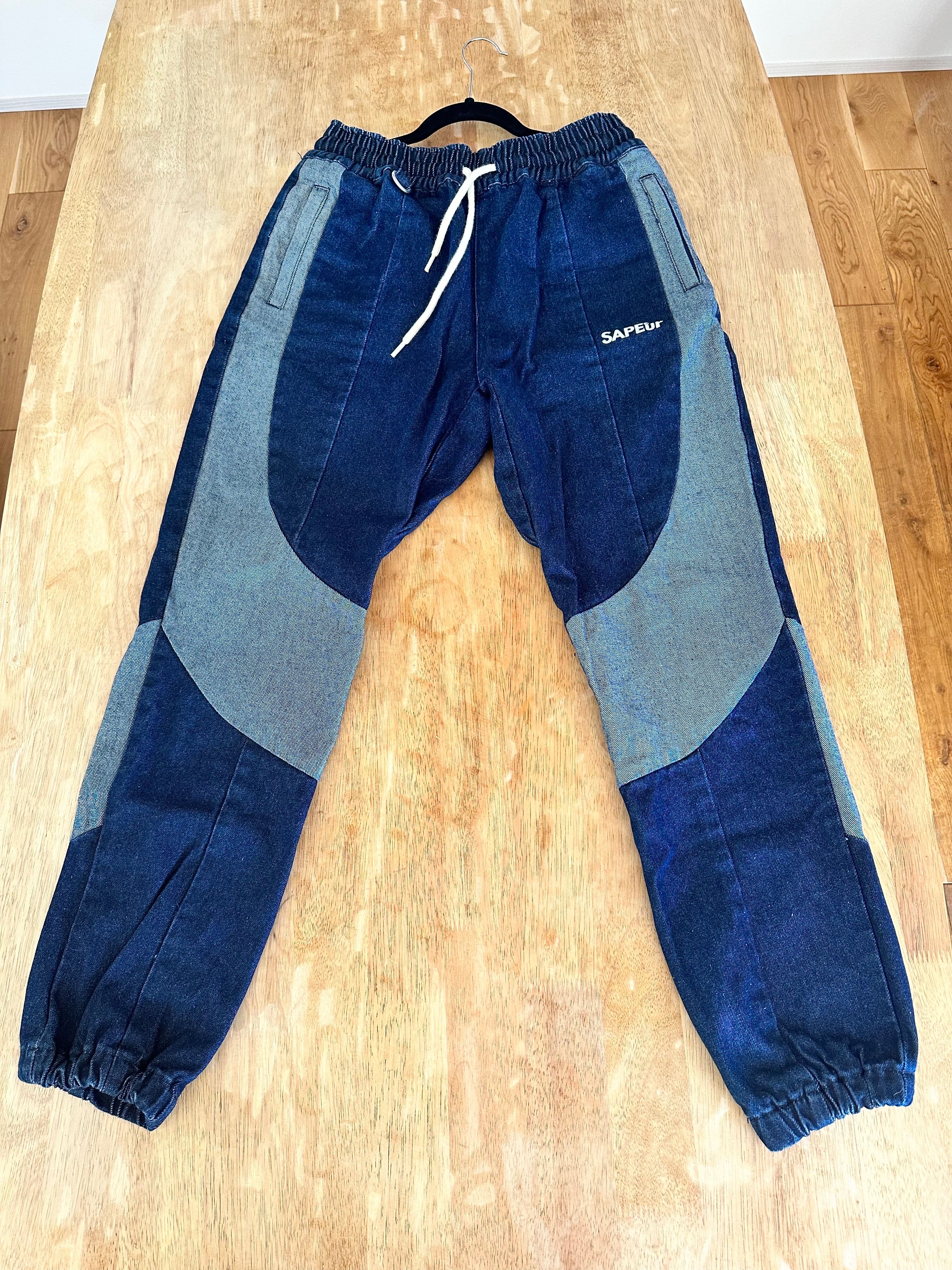 Sapeur Denim Track Pants "Indigo"