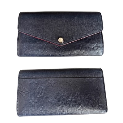 Louis Vuitton Sarah Wallet Monogram Empreinte Leather "Marine Rouge"