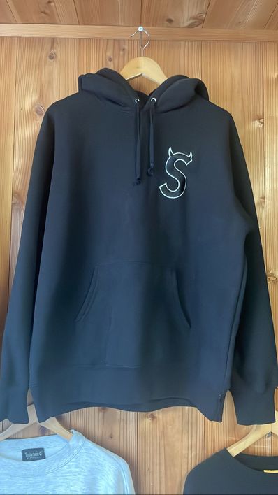 Supreme S Logo Hooded Sweatshirt "Black" (22FW)