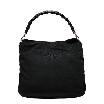グッチ バンブー ハンドバッグ 0011638 ブラック ナイロン レディース GUCCI 【中古】