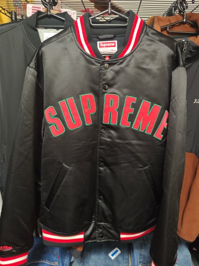Supreme Contrast Script Varsity Jacket Supreme Contrast Script Varsity Jacket